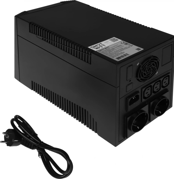 Источник бесперебойного питания Smartwatt Uni 900Вт 1500ВА черный