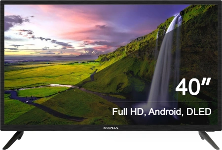 Телевизор LED Supra 40" STV-LC40ST0045F черный FULL HD 60Hz DVB-T DVB-T2 DVB-C USB WiFi Smart TV (RUS)