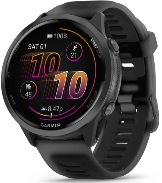 Смарт-часы Garmin Forerunner 570 47мм 1.4" AMOLED корп.черный рем.черный (010-02971-00)