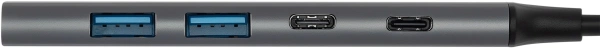 Разветвитель USB-C Digma DHUB-5USB-AC-3.0 5порт. серебристый