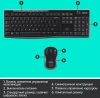 Клавиатура + мышь Logitech MK270 клав:черный мышь:черный USB беспроводная Multimedia (920-004518)