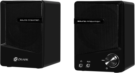 Колонки Оклик OK-126 2.0 черный 6Вт