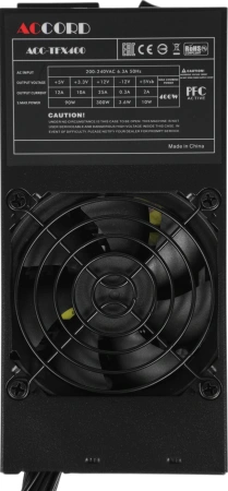 Блок питания Accord TFX 400W ACC-TFX400 (20+4pin) APFC 80mm fan 3xSATA RTL