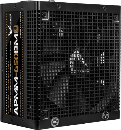 Блок питания Formula ATX 650W APMM-650BM 80+ bronze (20+4pin) APFC 140mm fan 6xSATA Cab Manag RTL