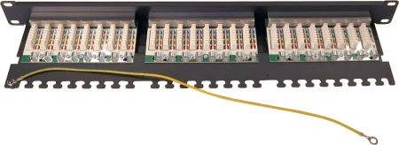 Патч-панель Lanmaster TWT-PP24STP 19" 1U 24xRJ45 кат.5E FTP