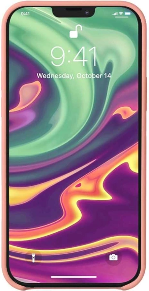 Чехол (клип-кейс) Deppa для Apple iPhone 12/12 Pro Liquid Silicone розовый (87712)