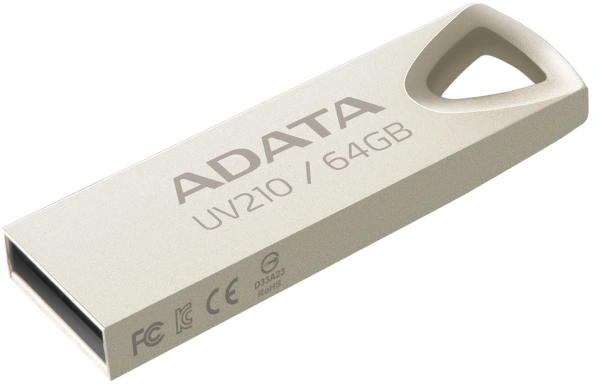 Флеш Диск A-Data 64Gb UV210 AUV210-64G-RGD USB2.0 золотистый