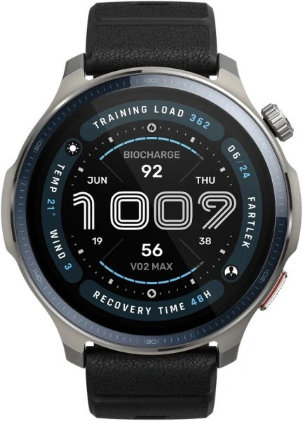 Смарт-часы Amazfit Balance 2 A2430 1.5" AMOLED корп.серый рем.черный разм.брасл.:140-210мм (6972596108955)