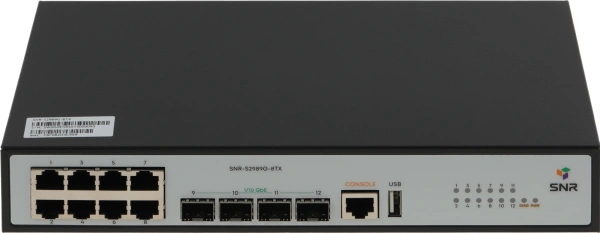 Коммутатор SNR SNR-S2989G-8TX (L2+) 4SFP+ управляемый