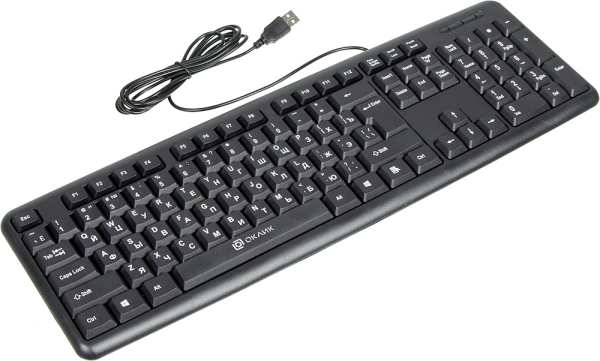 Клавиатура Оклик 180V2 черный USB (1185956)