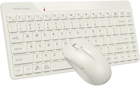 Клавиатура + мышь A4Tech Fstyler FG2200 Air2 клав:бежевый мышь:бежевый USB беспроводная slim (FG2200 AIR2 BEIGE)