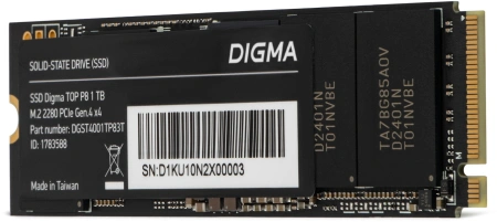 Накопитель SSD Digma PCIe 4.0 x4 1TB DGST4001TP83T Top P8 M.2 2280
