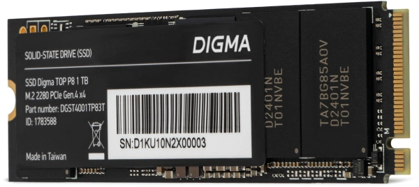 Накопитель SSD Digma PCIe 4.0 x4 1TB DGST4001TP83T Top P8 M.2 2280