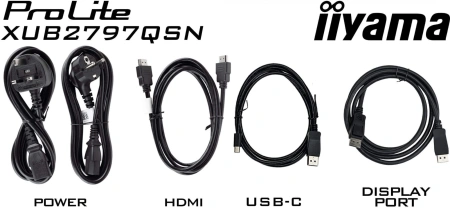 Монитор Iiyama 27" ProLite XUB2797QSN-B2 черный IPS LED 16:9 HDMI M/M матовая HAS Piv 1300:1 300cd 178гр/178гр 2560x1440 100Hz DP Quad HD 2K (1440p) USB 6.1кг