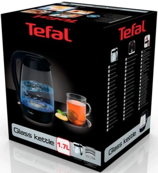 Чайник электрический Tefal KO450832 (8010000465) 1.7л. черный корпус: стекло/пластик (8010001400)