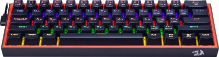 Клавиатура Redragon Fizz механическая черный USB Multimedia for gamer LED (72595) кабель 1.8м