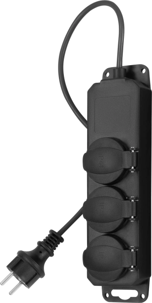 Сетевой удлинитель Buro BU-PS3.10/FRB-16 10м (3 розетки) черный (пакет ПЭ)