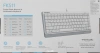 Клавиатура A4Tech FKS11 белый/серый USB (FKS11 WHITE) кабель 1.5м