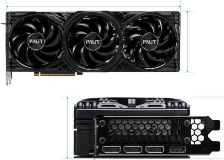 Видеокарта Palit PCI-E 5.0 PA-RTX5080 GAMINGPRO NVIDIA GeForce RTX 5080 16Gb 256bit GDDR7 2295/30000 HDMIx1 DPx3 HDCP Ret