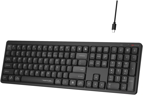 Клавиатура A4Tech Fstyler FBX55C черный USB беспроводная BT/Radio slim Multimedia (FBX55C)