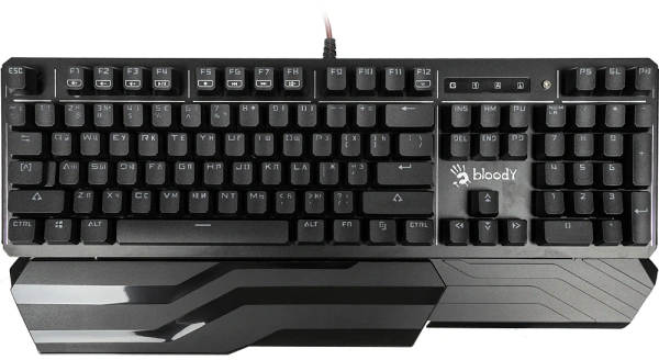Клавиатура A4Tech B975 механическая черный USB Multimedia for gamer LED (подставка для запястий) кабель 1.8м