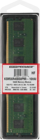 Память DDR5 Kingston KSM56R46BS8PMI-16HAI 16Gb DIMM ECC Reg PC5-44800 CL46 5600MHz