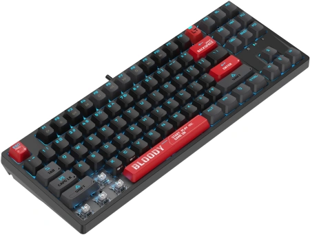 Клавиатура A4Tech Bloody AT87 черный/красный USB for gamer LED (AT87) кабель 1.8м
