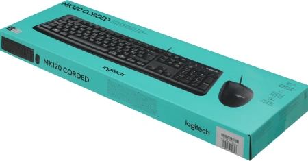 Клавиатура + мышь Logitech MK120 клав:черный мышь:черный/серый USB (920-002561)