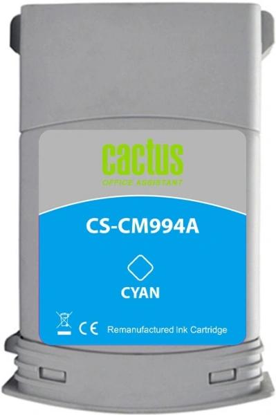 Картридж струйный Cactus CS-CM994A №761 голубой (400мл) для HP DesignJet T7100/Т7200 с чипом