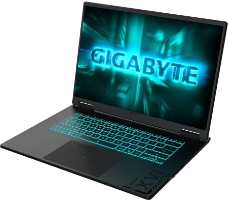 Ноутбук Gigabyte GAMING A16 GA63H Ryzen 7 260 16Gb SSD1Tb NVIDIA GeForce RTX 5060 8Gb 16" IPS FHD+ (1920x1200) FreeDOS black WiFi BT Cam (3VHK3KZ894SD)
