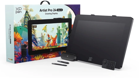 Графический планшет-монитор XPPen Artist Pro 24 USB Type-C/USB/HDMI/DisplayPort черный