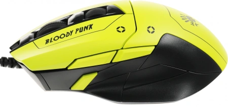 Мышь A4Tech Bloody W70 Max Punk желтый/черный оптическая 10000dpi USB 11but