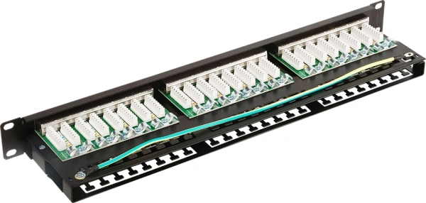 Патч-панель Lanmaster LAN-PPC48S5E 19" 1U 48xRJ45 кат.5E STP